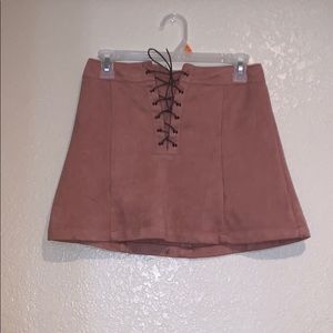 nude pink skirt